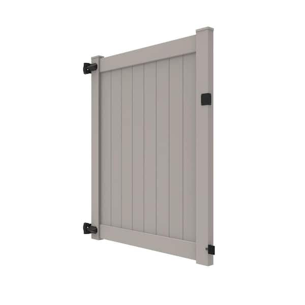 Bryce 5 ft. x 6 ft. Gray Privacy Vinyl Fence Gate
