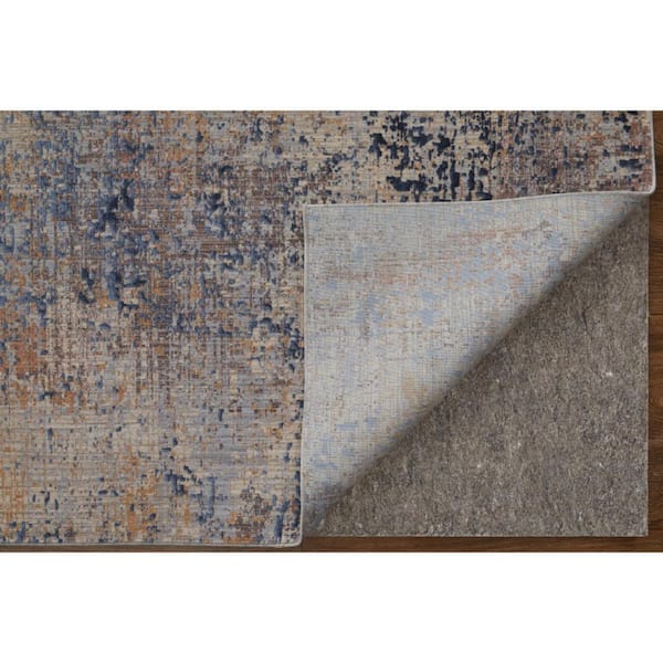 10 ft. x 13 ft. Blue, Brown, Tan Abstract Area Rug