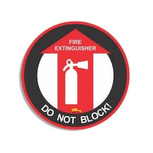 24 in. Fire Extinguisher Do Not Block Industrial Strength Floor Sign