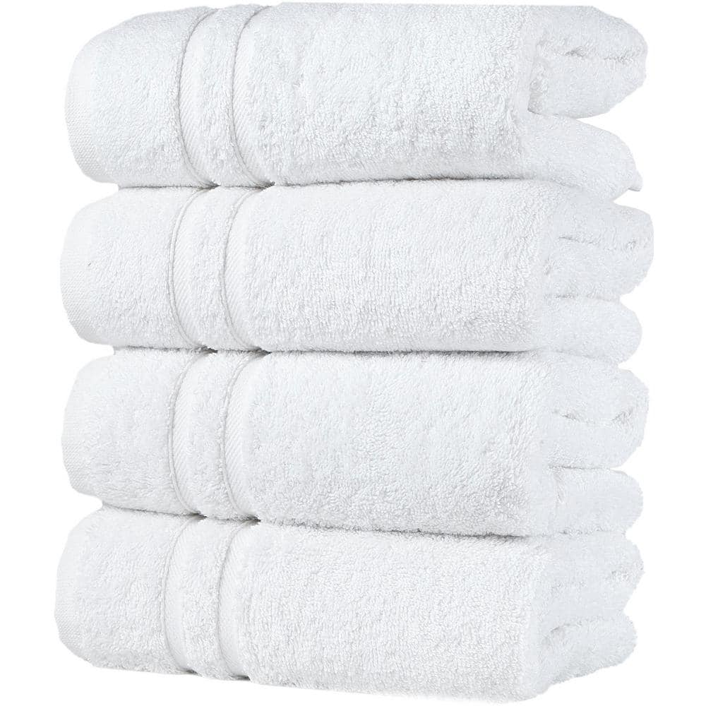 Hawmam Linen 4 Piece White Turkish Cotton Hand Towels Sn550ht06 The Home Depot 8332