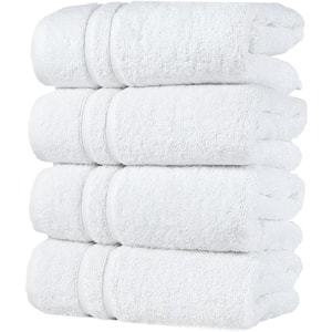 4-Piece White Turkish Cotton Hand Towels