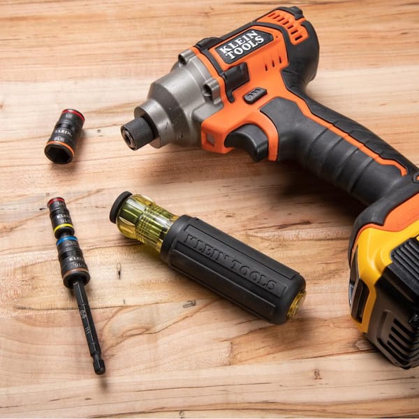 Klein Tools 7-in-1 Impact Flip Socket with Handle, Hex Impact