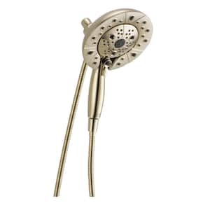 In2ition 5-Spray Patterns 1.75 GPM 6.88 in. Wall Mount Dual Shower Heads in Lumicoat Polished Nickel