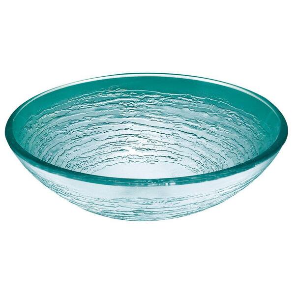 Hembry Creek Swirl Vessel Sink in Frosted Glass