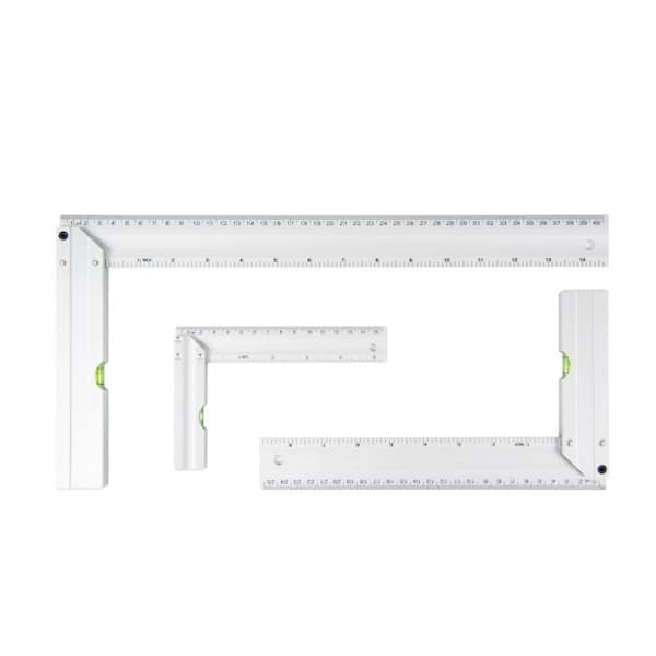 L-Shaped Square Set with Levels 5 in./ 8 in./ 14 in. L Premium Aluminum Standard and Metric (3-Pack)
