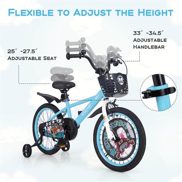 Total Tactic 18 in. Kids Bike with Adjustable Handlebar Saddle for 4 8 Years Old