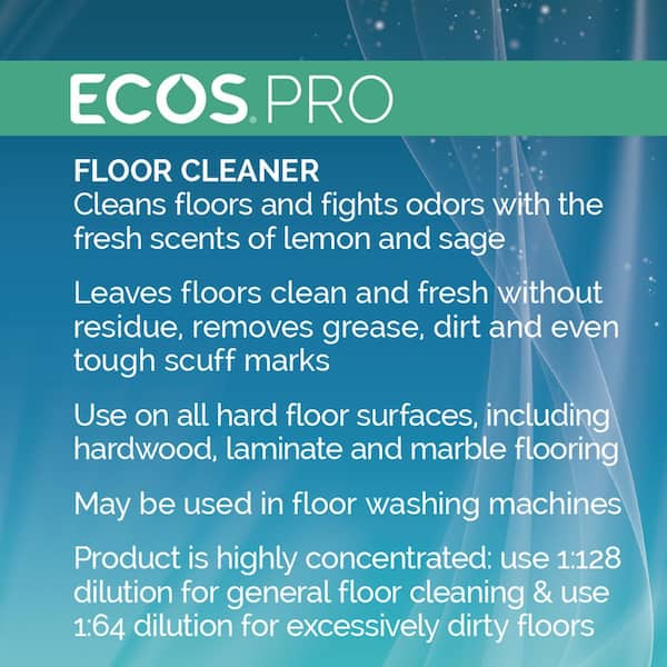 ECOS PRO Heavy Duty Floor Cleaner Concentrate, Orange Plus: 4 Gallon Case,  5 Gallon Pails, PL9448