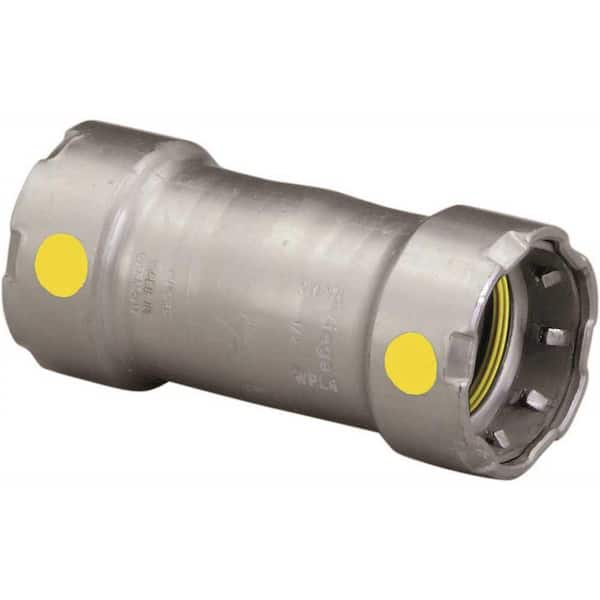 Viega MegaPressG 1/2 in. Press Carbon Steel Coupling No Stop (10-Pack) (Gas Only)