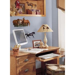 5 in. x 11.5 in. Wild Horses Peel and Stick Wall Decal
