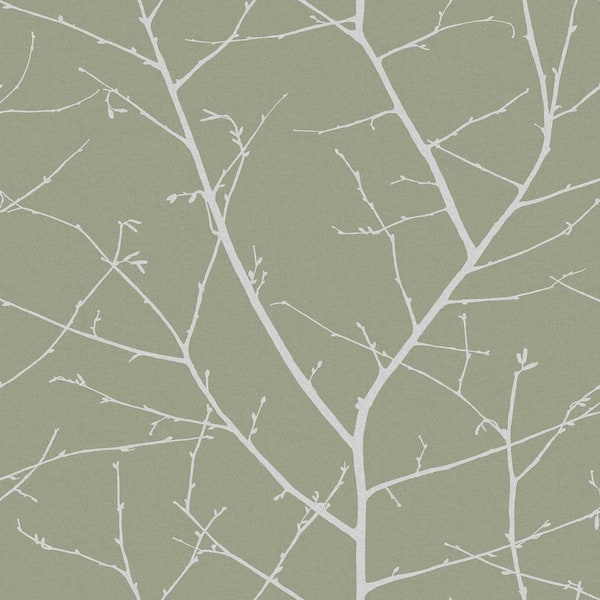Graham & Brown Boreas Sage Green Wallpaper