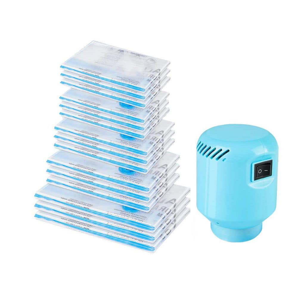 15 Pcs Vacuum Storage Bags with Electric Air Pump, Vacuum Sealer Bags for C
