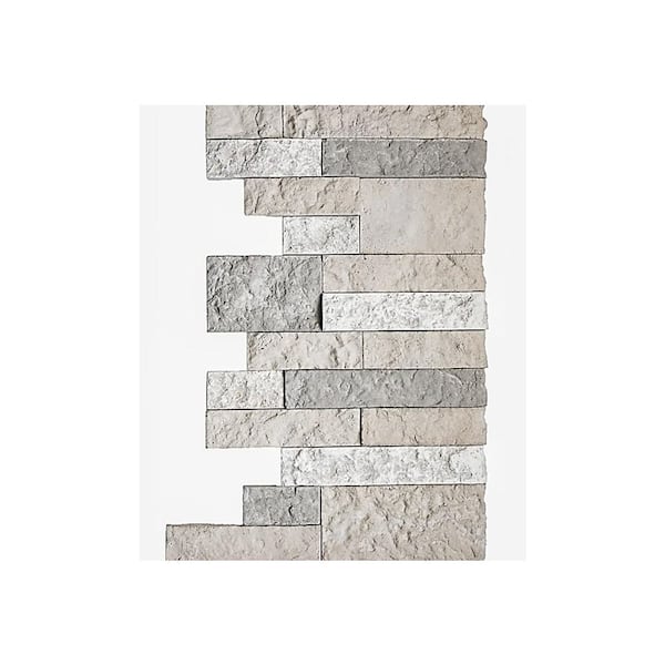 Ocean View Light Sandstone 2" x 4", 4"x 10" Cement Standard Corner/Finished End Wall Tiles (7.25 sq. ft./Case)