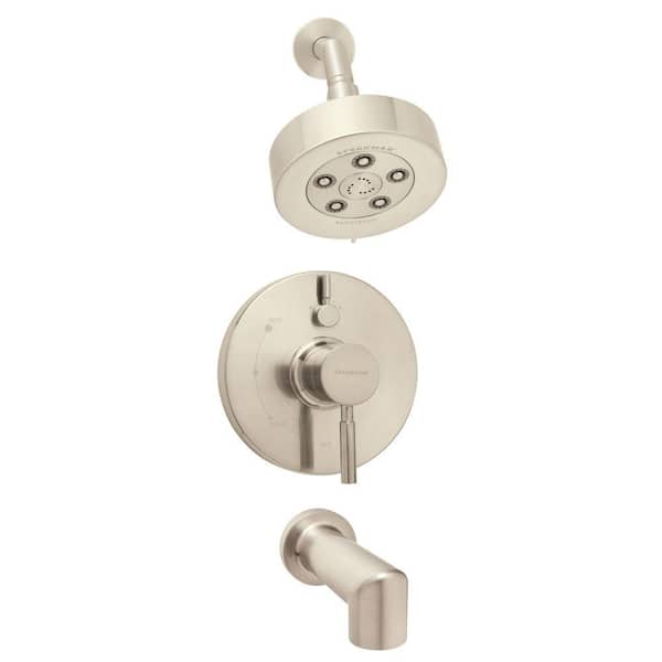 Speakman Neo 1-Handle 3-Spray Tub and Shower Faucet Combination in Brushed Nickel (Valve Included)