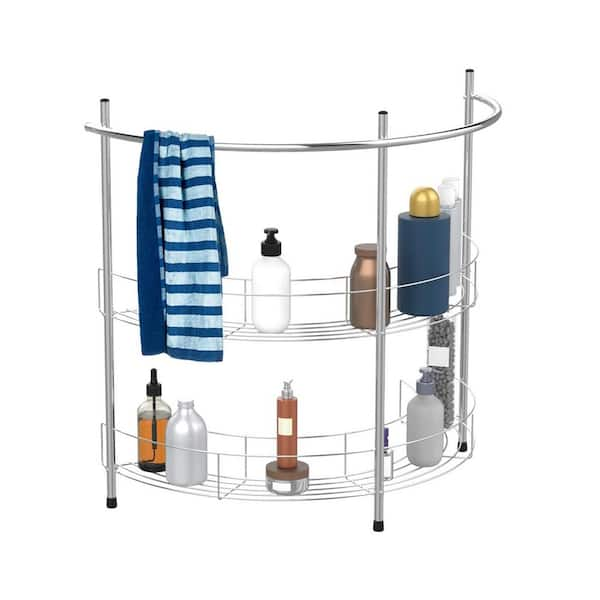 Dyiom 3 Layer Bathroom Triangular Shower Caddy Shelf Corner Bath Rack  Rustproof Storage Organizer Holder Basket in Silver 894398440 - The Home  Depot