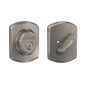 B60 Series Greenwich Satin Nickel Single Cylinder Deadbolt Certified Highest for Security and Durability