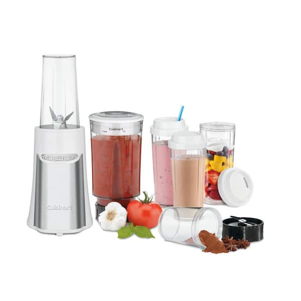 Cuisinart 15-Piece 32 oz. 2-Speed White Compact Portable Blender with  Chopping System CPB-300W - The Home Depot