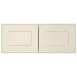 30-in. W x 24-in. D x 12-in. H in Shaker Antique White Plywood Ready to Assemble Wall Bridge Kitchen Cabinet 2 Doors