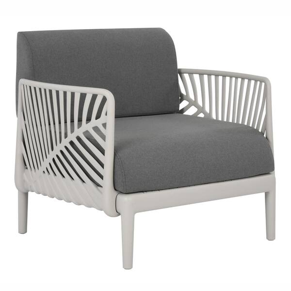 Grapevine Beautiful World Collection GRS Recycled Plastic Leaf Modular Outdoor Lounge Armchair, Grey