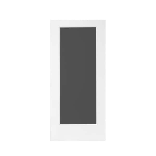 CALHOME Chalkboard Series 36 in. x 80 in. Black Stained Composite MDF 1 Panel Interior Sliding Barn Door Slab