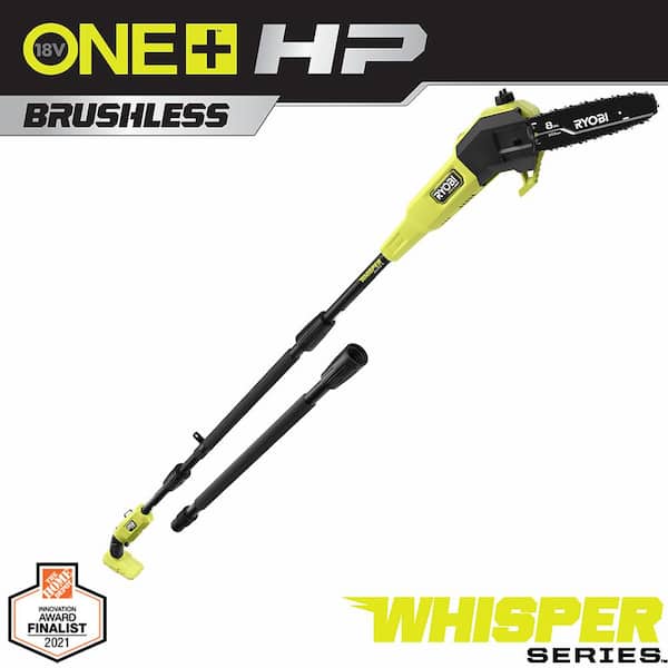 RYOBI ONE+ HP 18V Brushless Whisper Series Cordless Battery 8 in. Pole Saw (Tool Only)
