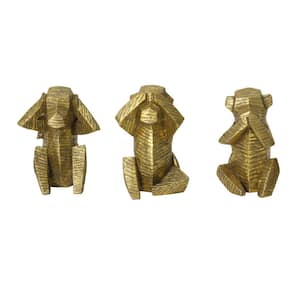 Wise Monkey Tabletop Sculptures (Set of 3)