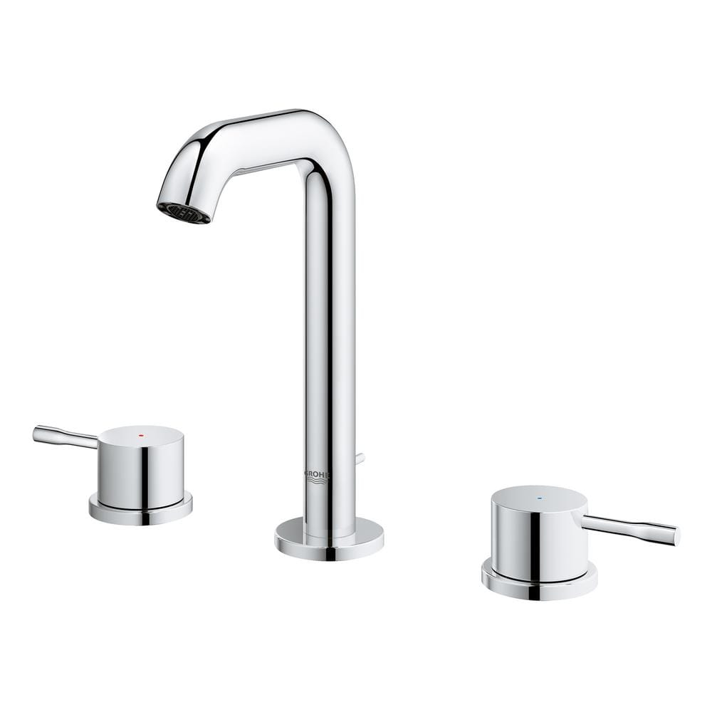 Modern Essence Chrome Dual-Handle Widespread Bathroom Faucet