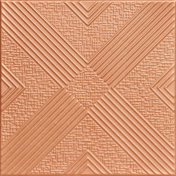 A La Maison Ceilings Hidden Treasure Copper Penny 1.6 ft. x 1.6 ft. Decorative Foam Glue Up Ceiling Tile (21.6 sq. ft./case)