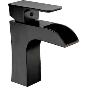 Forza Series Single Hole Single-Handle Low-Arc Bathroom Faucet in Oil Rubbed Bronze