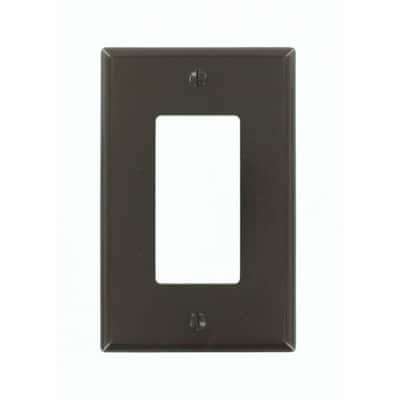 1-Gang Decora Midway Wall Plate, Brown