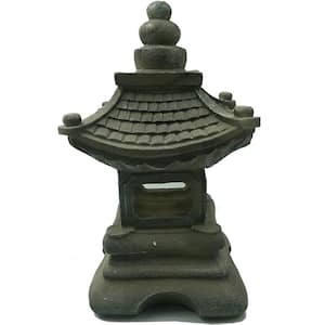 Solar 13 in. Japanese Pagoda in Tan