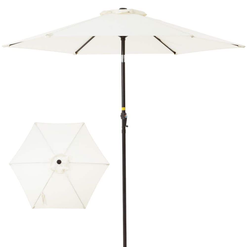 7.5 ft. Outdoor Market Patio Umbrella in White