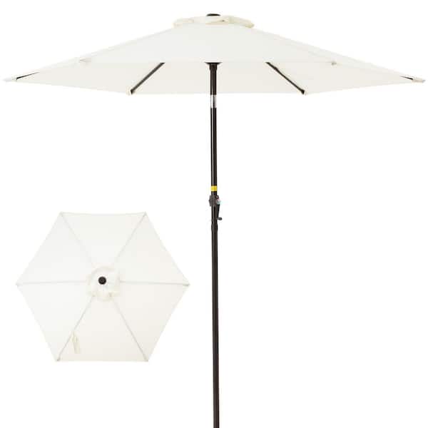 Unbranded 7.5 ft. Outdoor Market Patio Umbrella in White