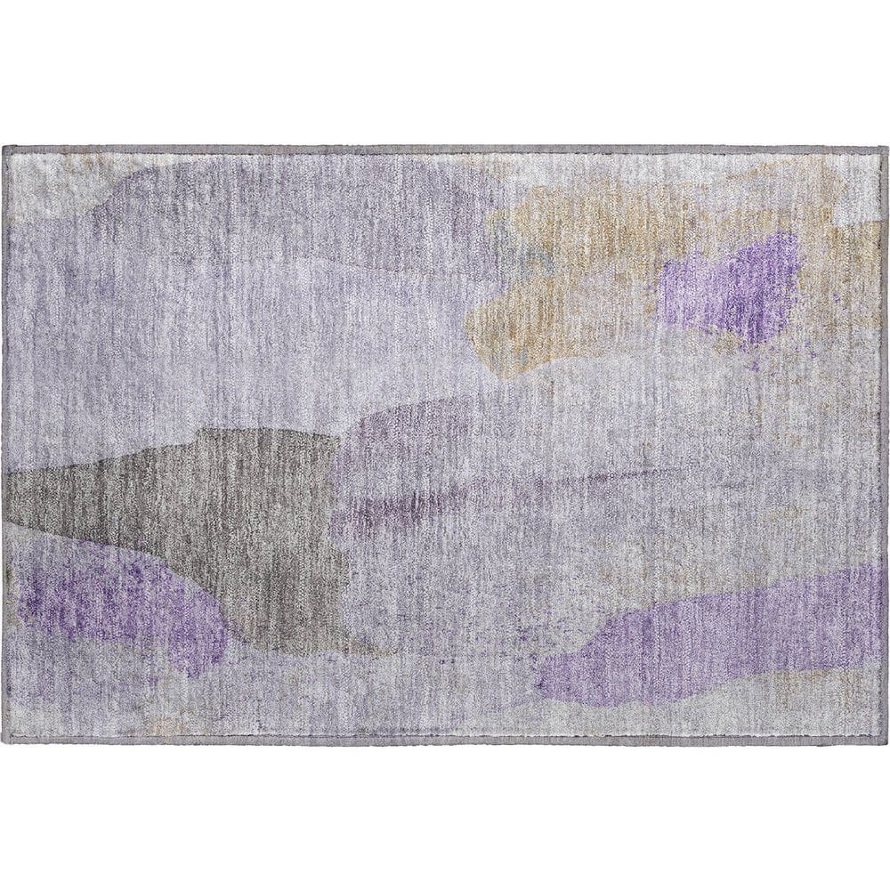 Mayfield Premium Machine Washable Abstract AMF1986 Lavender 2 ft. x 3 ft. Accent Rug price history on PriceWatchPro