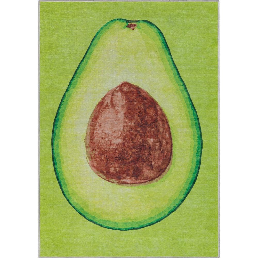 Apollo Avocado Modern Printed Green 3 ft. 3 in. x 5 ft. Area Rug price history on PriceWatchPro