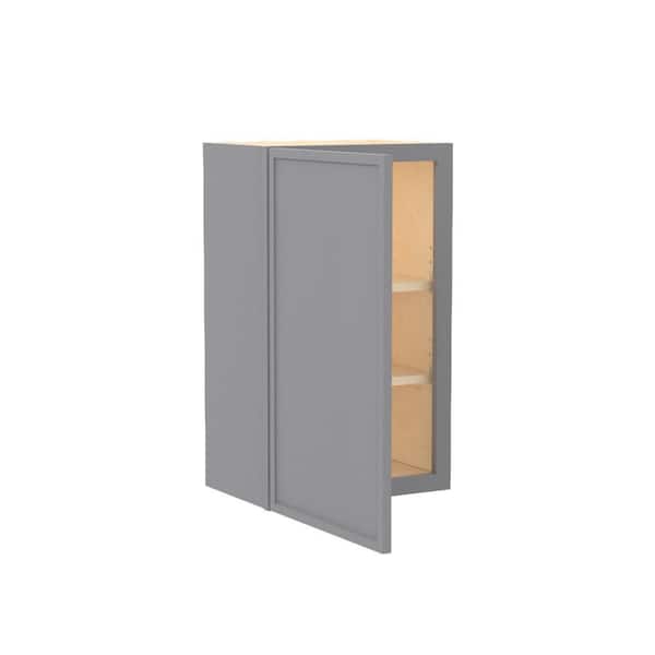 Franklin 18 in. W x 12 in. D x 30 in. H Assembled Plywood Wall Kitchen Cabinet in Veiled Gray with Soft Close