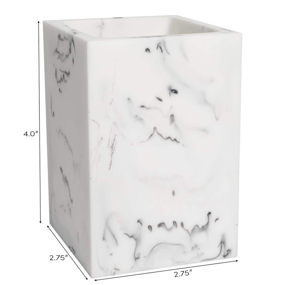 Plaza Faux Marble Resin Box Soap Plate