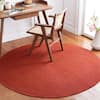 SAFAVIEH Braided Rust 5 ft. x 5 ft. Abstract Round Area Rug BRD402P-5R -  The Home Depot