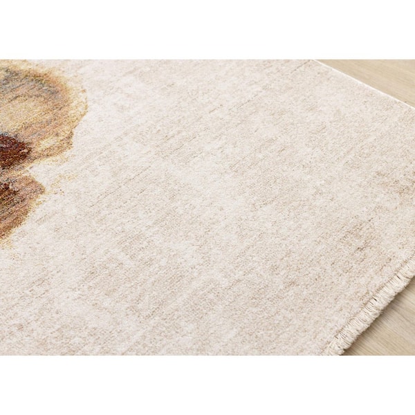 Ceyra Collections 8 ft. x 10 ft. Beige Organic Indoor Area Rug