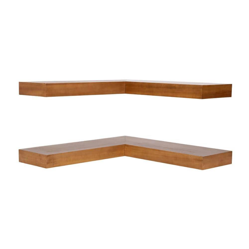 Kate and Laurel Havlock 26 in. W x 8 in. D Rustic Brown Composite