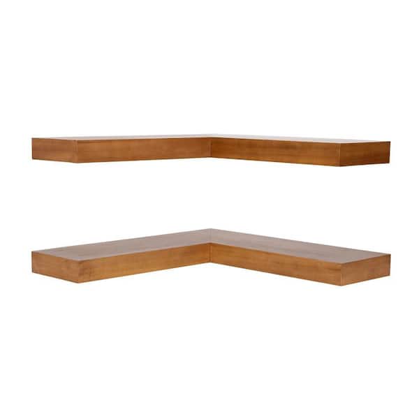 Havlock 26 in. W x 8 in. D Rustic Brown Composite Decorative Wall Shelf