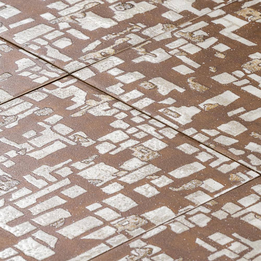Charlotte 8x8 Fall Copper Textured Porcelain Square Tile