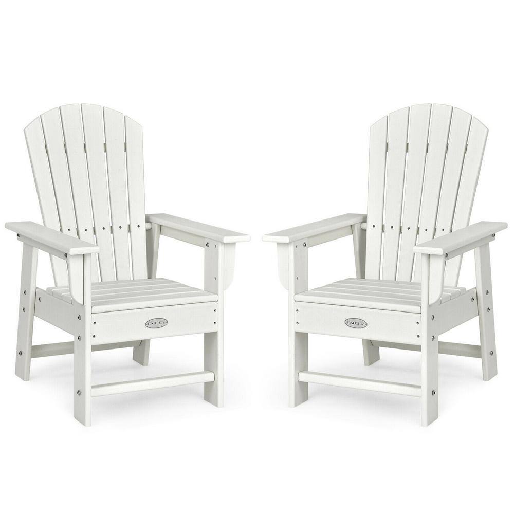 Set of 2 Kids Plastic and Wood Patio Adirondack Chair Armchair Weather Resistance Outdoor Chair White price history on PriceWatchPro
