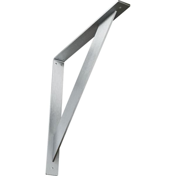 Ekena Millwork 20 in. x 2 in. x 20 in. Steel Unfinished Metal Traditional Bracket