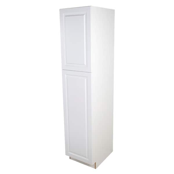 Benton Assembled 18x84x24 in. Pantry Cabinet with Adjustable Shelves in Amber