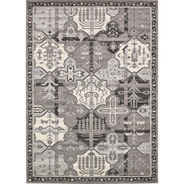 31個 ラクレーム Unique Loom La Jolla Cathedral Gray 10' 0 x 14' 0 Area Rug 3133404