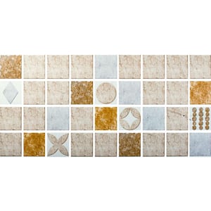 Falkirk Bhoid Beige Latte Brown Squares Shapes Vinyl Peel and Stick Self Adhesive Wallpaper (Covers 36 sq. ft.)