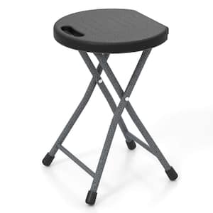 18 in. H Folding Stool Portable and Foldable Camping Chair w/Built-in Handle