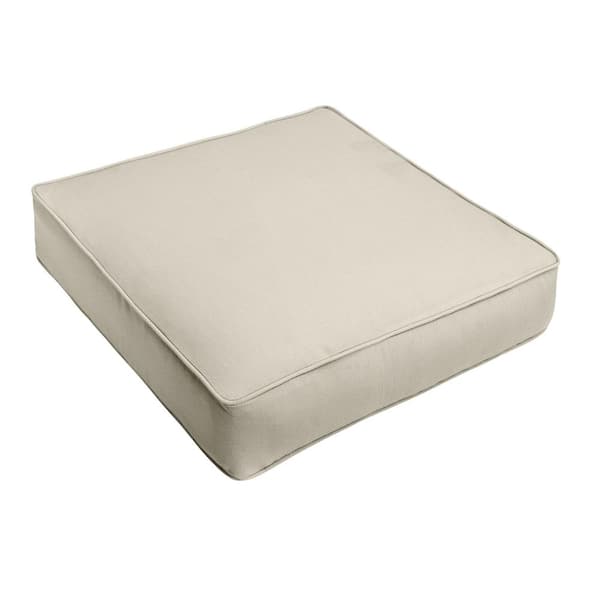 29 in. x 27 in. Deep Seating Indoor/Outdoor Corded Lounge Chair Cushion in Sunbrella Canvas Cloud
