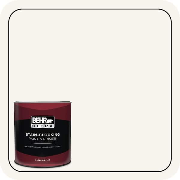 BEHR ULTRA 1 qt. #PWN-10 Decorator White Flat Exterior Paint & Primer