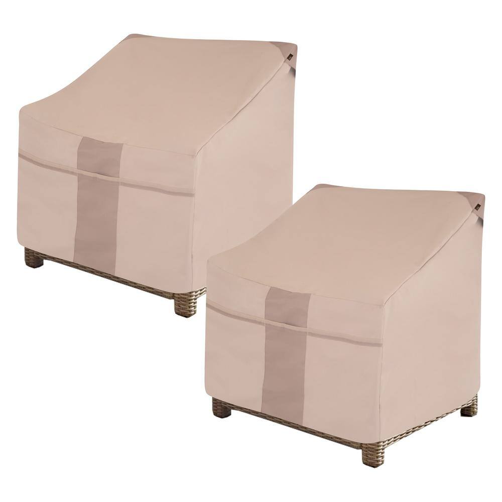 38 in. L x 40 in. W x 31 in. H, Beige Monterey Deep Seated Patio Lounge Chair Cover (2-Pack) price history on PriceWatchPro